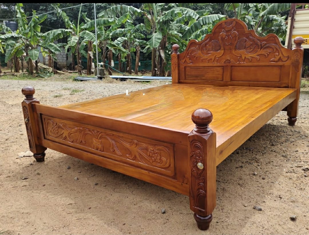 Carved wooden cot / bed — project 3