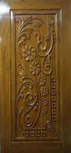 Wooden door project detail — alternate view