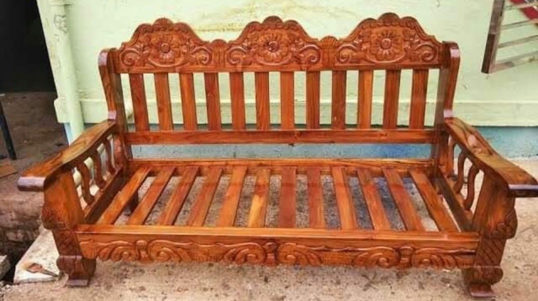Carved wooden sofa — project 1